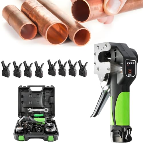 Abocardador eléctrico para tubos de cobre con 8 accesorios en set completo