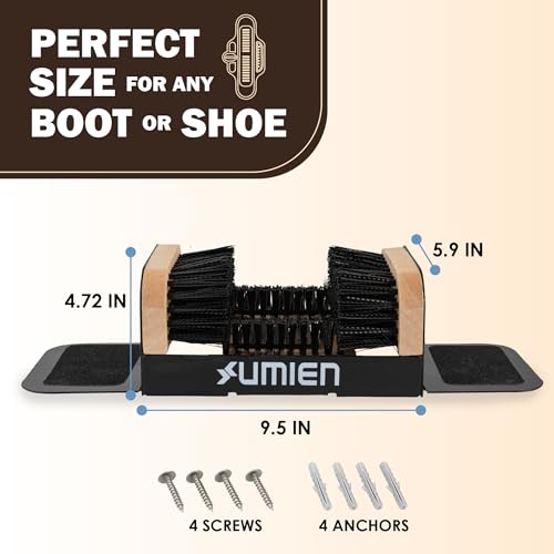 Umien™ Boot Scraper Outdoor Shoe Brush with Flaps - Cleaning Heavy-Duty Shoe Cleaner and Boot Scrubber for Mud, Dirt, and Snow - Durable Weather-Resistant Outdoor Shoe Cleaning Tool2