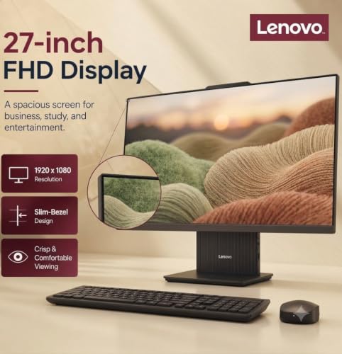 Image of Lenovo IdeaCentre AIO 27 All-in-One Desktop Computer Business Home Office