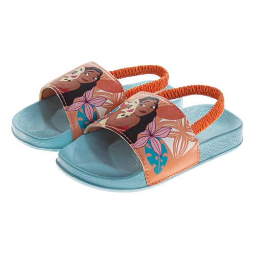 Image of Disney Minnie Mickey Encanto Lightning McQueen Lilo n Stich Sesame Street Little Mermaid Moana Slides Backstrap Slip-On Beach Sandals (Infant /Toddler /Little Kid)