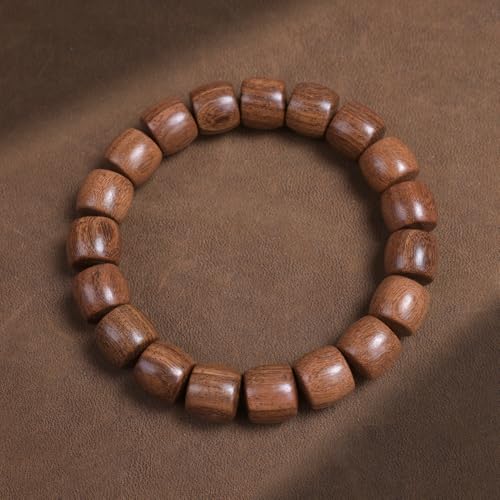 Pulsera de cuentas de madera natural para hombre y mujer miniatura 3
