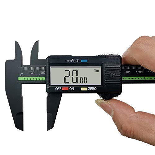 Plastic Digital Caliper with Large LCD Screen 6 Inch Millimeter Conversion Sattiyrch Electronic Vernier Caliper Measuring Tool (Plastic Digital caliper)
