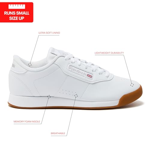 Reebok Women's Princess Sneakers, Comfortable Walking or Tennis Shoes3