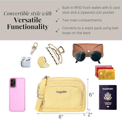 Image of Baggallini Triple Zip with Front Wallet /Trifecta RFID Wallet Crossbody