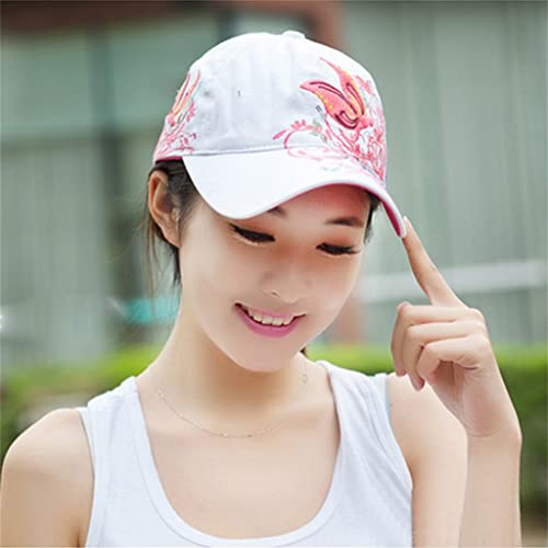 Casquette fleurie brodée avec bouton réglable protégeant du soleil - 2