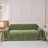 Erke Loveseat Cover Sheet Blanket, Machine Washable Non Slip Chenille Cushion Slipcover for Pets, 2-Seater Love seat Sofa Bed Chair Slip Covers Furniture Decor Protector