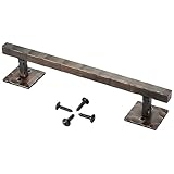 Eumtenr 12' Barn Door Handles for Sliding Door, Heavy Duty Large Rustic Design Barn Door Pull, for DIY Sliding Barn Door, Gate, Shed, Garage | Square Solid Metal Material, Oil Rubbed Bronze