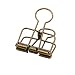 Eforlike Color Hollow Out Paper Binder Clip Invoice Bill Clip Office Supplies Pack of 10 (M, Bronze)