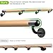 Dolibest 3-10 ft Wood Handrail Indoor Stairs Handrail Wall Mount Handrail w/Sturdy Metal Barckets, Non-Slip and Comfty Handrail Barrier-Free Staircase Grab Bar for Elderly, 1-1/2'' Round