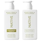 Native Desert Grass & Sandalwood Moisturizing Conditioner contains Naturally Derived Ingredients | All Hair Types - Color & Treated, Fine to Dry Damaged |Sulfate & Dye Free, 16.5 fl oz each (2 Pack)