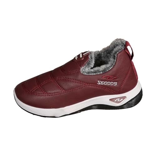 Zapatillas Mujer Running - Zapatos para Caminar Informales De Suela Suave Cómodos Antideslizantes Cálidos con Forro Polar Zapatillas Deportivas para Uso Diario (39)