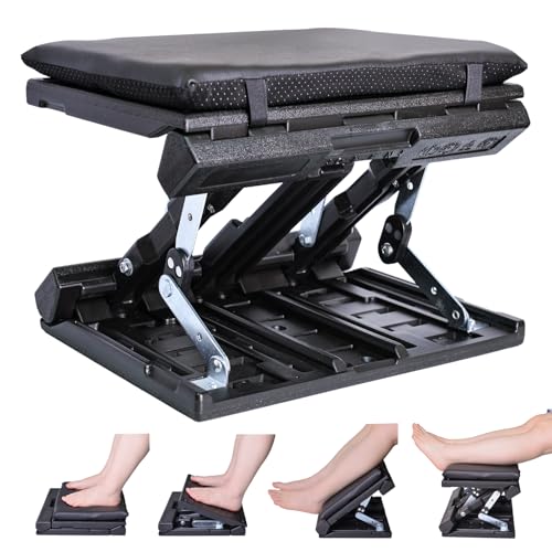 Nochelluvia Extra Large Foot Rest Under Desk Stepless Adjustable Footrest Stool Ergonomic with Massage for Office Home