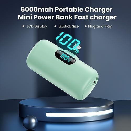 Image of Feob Mini Portable Charger 5500mAh Power Bank,15W PD USB C Cell Phone Portable Power,LCD Display Battery Pack Compatible with iPhone 17 /Air /17 Pro /17Pro Max /16 /15 Android /Samsung /Moto(Type-C Only)