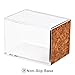 Coideal Acrylic Pen Pencil Holder Cup Square, Small Desktop Stationery Makeup Brush Storage Organizer for Desk Table, Office School Supplies (Clear with Rose Gold Bottom)