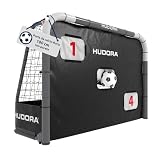 HUDORA Porta da calcio RoCo 180 con cancello (2 in 1) – Sistema Targetshot flessibile, resistente alle intemperie, pieghevole e stabile, per bambini e adulti, con contatore di punti e aperture