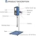 High Shear Homogenizer Mixer, 500w High Speed Dispersing Homogenizer, 2000-28000rpm Lcd Display with Timer,Adjustable with Support Stand, Lab Emulsifier for Medience/Cosmetics/Food/Paint Industry 28G