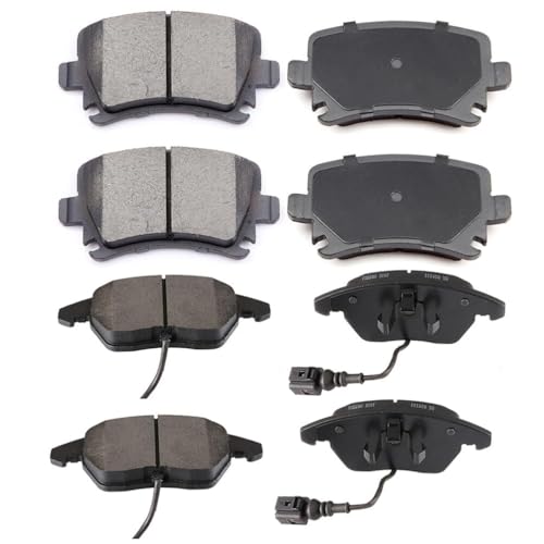 Image of cciyu D1319 D1108 Front & Rear Ceramic Disc Brake Pads For Audi For A3,For A3 Quattro,For TT,For TT Quattro,For Volkswagen For CC,For Eos,For Golf,For GTI,For Jetta,For Passat,For Rabbit