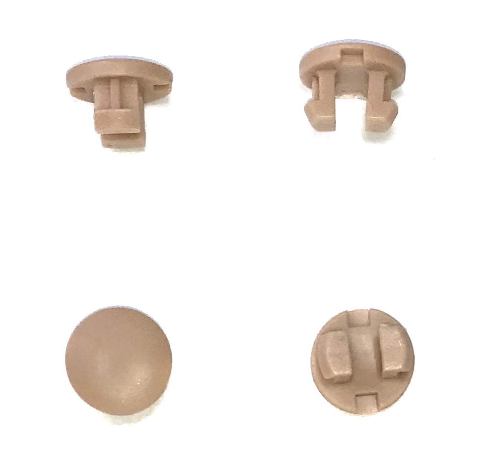 Asia Buy 10pcs Horizontal Blinds Plastic Bottom Rail Ladder Cord Button Plug 1/2"- 10 Colors (Sandy Brown)