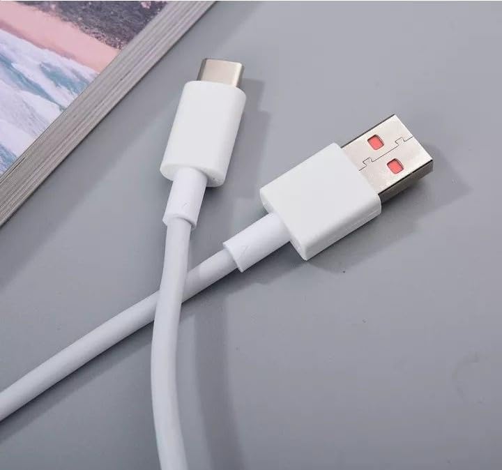 Image of The Black Store Original 33W Soniccharge 2.0 Wall Charger Adapter With USB To Type-C Cable Compatible With Xiaomi Poco X3 Pro, Poco X4 Pro 5G, Poco M4 Pro-(Adapter & Cable), White