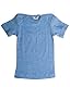 Cosilana, Shirt/Unterhemd Kurzarm, 45% Baumwolle (KBA), 35% Wolle (kbT), 20% Seide (62/68, Blau meliert)