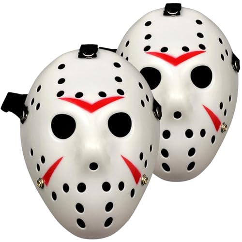 X2 Maske Terror oder Angst Freitag Halloween im Hockey-Stil – Horror Kostüm Zubehör für Erwachsene und Kinder, inspiriert von Freitag 13, ideal für Karneval, Cosplay und Motto-Partys X2 Maske Terror oder Angst Freitag Halloween im Hockey-Stil – Horror Kostüm Zubehör für Erwachsene und Kinder, inspiriert von Freitag 13, ideal für Karneval, Cosplay und Motto-Partys