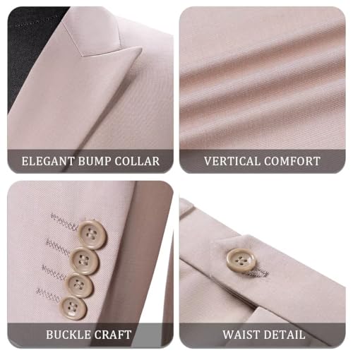 Men's Double Breasted Suit 2 Piece Formal Wedding Groom Tuxedo Blazer Pants Set for Business Prom Party3