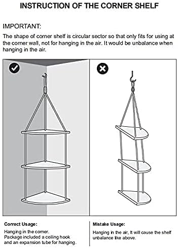 Mkono Hanging Corner Shelf 3 Tier Wall Shelf with Jute Rope Wood Floating Shelves Rustic Home Corner Decor Farmhouse Storage Organizer Rack for Living Room Bedroom Bathroom Office