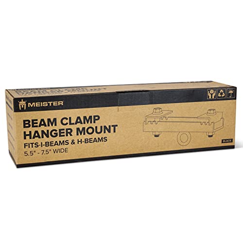 Meister Beam Clamp Hanger Mount for Boxing & MMA Heavy Bags, Suspension Straps & Ceiling Fixtures - Black - 5.5" - 7.5" - Image 4