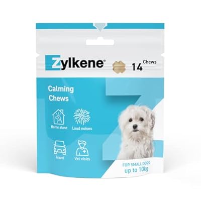 Zylkene Calming Chews for Small Dogs up to 10kg | Promotes Relaxation | Helps Pets cope with short-term challenging situations | Perfect for on the go, holidays, travelling, fireworks | 14 Chews