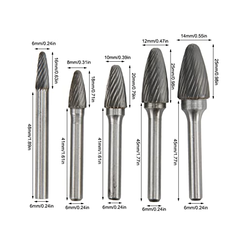 Set de 5 Fresas Carburo de Tungsteno para Grabado y Pulido miniatura 4
