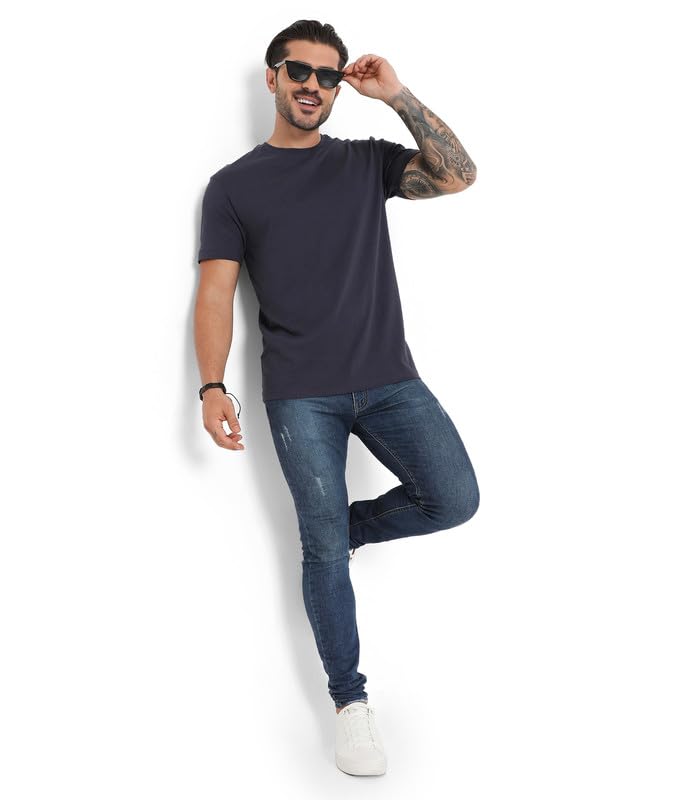 Image of Rivolta Men's Solid Regular Fit T-Shirt