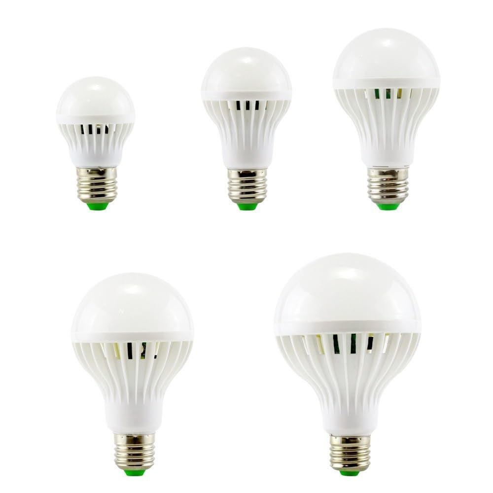 fengyan Casa bombillas, Paquete de 10, luz LED con sensor nocturno E27 AC220v LED lámpara con sensor de sonido bombilla for pasillo de escalera Familiar Lámpara(12w)