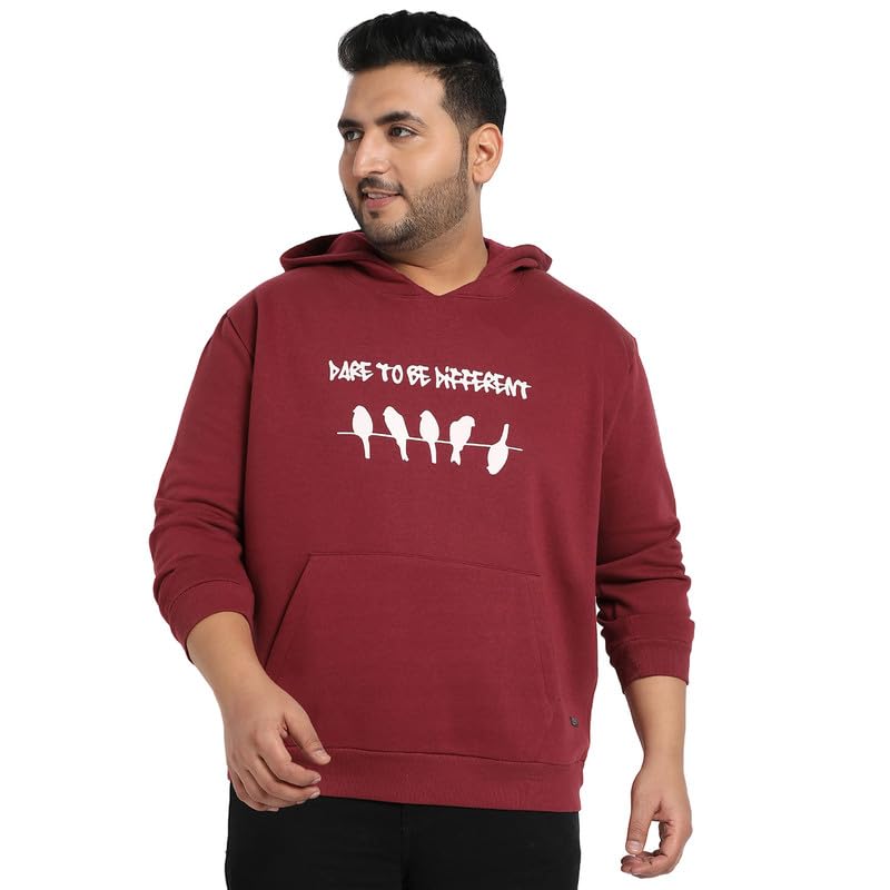 Instafab Plus Men's Basic Hoodie with Kangaroo Pocket for Casual Wear | Hooded Neck | Long Sleeve | Pull On Closure | Cotton Sweatshirt Crafted with Comfort Fit for Everyday Wear