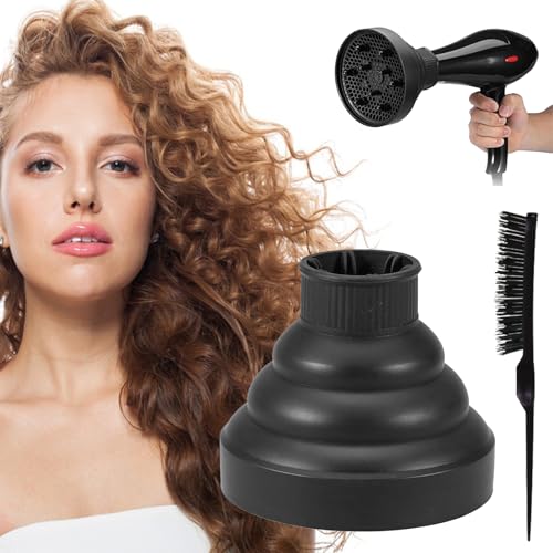 Difusor Pelo Rizado,Difusor de Silicona,Difusor Pelo Plegable,Difusor Secador Universal,Difusor Secador Cabello,Difusor Secador Silicona,Difusor de Secador de Pelo de Viaje,Viaje Silicona Secador