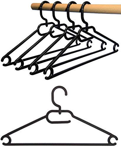 Hagspiel Lot de 25 cintres universels en plastique noir Cover