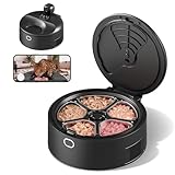 Automatic Cat Feeder Wet Food for 5 Meals, Semiconductor Cooling & Pre-Heating Pet Food Dispenser with Night Vision Camera, App-Control Auto Cat Feeder with Food-Grade Stainless Tray (Black)