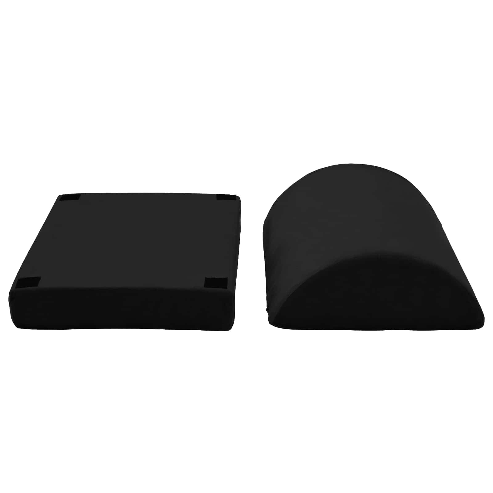 Cuscino poggiapiedi, nero, 44 x 29 x 17 cm, in schiuma PU con morbido rivestimento in velluto, ergonomico, traspirante, per ufficio e soggiorno, leggero, facile da pulire, superficie opaca