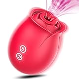 Sex Toys Rose Dildo Vibrator - Upgraded Adult Toys with 5 Sucking & Vibrating Modes for Women Clitoral Nipple, Rose Sucker Sex Toy Clitoral G Spot Vibrators for Woman Couples Adult Sex Games