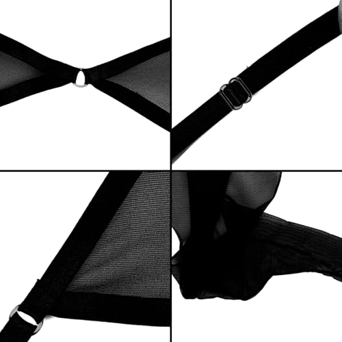 MioCloth Men See Through Sissy Bra and Thong Set Sext Ultra Thin Silky Bulge Pouch Tube T Back Bikini Underwear2