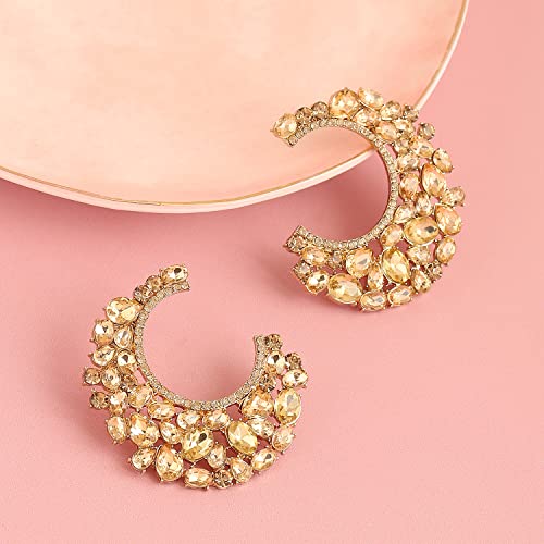 Image of SOHI Hoop Earring For Women and girls, Indo-western Earrings, Fashion Accessories, jewellery for women, Fancy earrings, artificial earrings for ladies