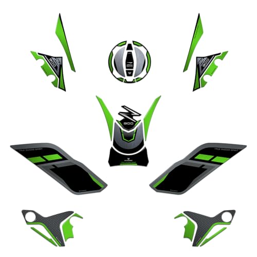 Kit Autocollant Moto Kawasaki Z900 Protection Bout Carenage Reservoir 3D