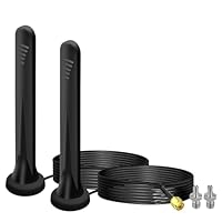 2PCS 5G LTE Antenne Signalverstärker Omnidirektionale Netzwerkantenne SMA TS9 Stecker 5dbi Magnetfuß Antenne mit 3M Kabel,für 3G/4G/5G/GSM/GPRS Router IoT-Gateway Smart Home