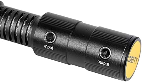 Close-up of the Deity V-Mic D4 DUO showing input and output ports
