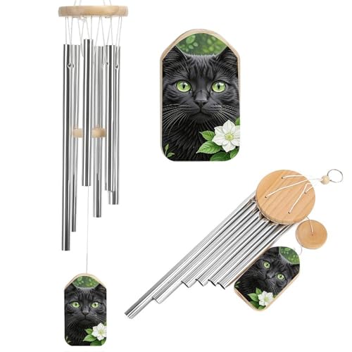 Carillon perte d'une mère ou père souvenir deuil chat noir - 2