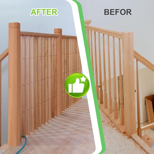 Image of CroBlissful 3 inch x 3 inch x 48 inch Solid Poplar Stair Newel Post with a Single Groove Notched Newel Wood Balusters for Staircase Interior Railing Newels for Stair Handrails