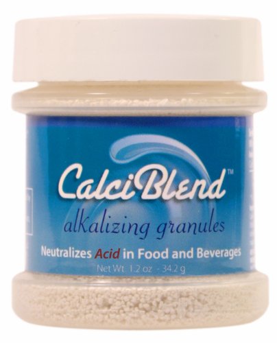 CalciBlend 1.2oz Shaker Bottle-Acid Reducing Granules - Alkalizing - Food & Beverage Acid Reducer - Promotes Digestive and Urinary Tract Health, Aids pH Balance - All-Natural, Sugar & Calorie Free