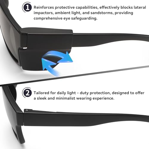 Fashionable Women square polarized Men sunglasses, side protection design to block glare DG519-20252