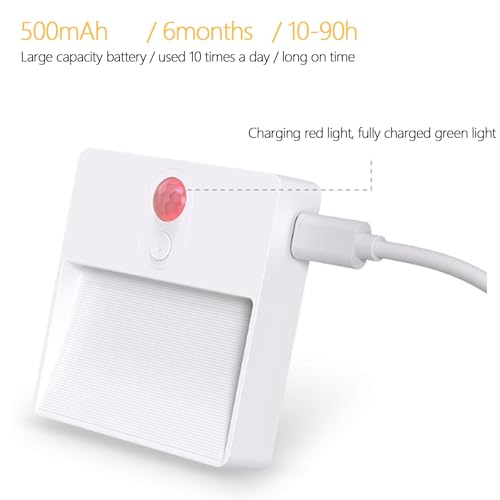 Lámpara de Pared LED para Iluminar Pasillos sin Cables Aplique Magnético con Sensor RGB 2Pcs 4