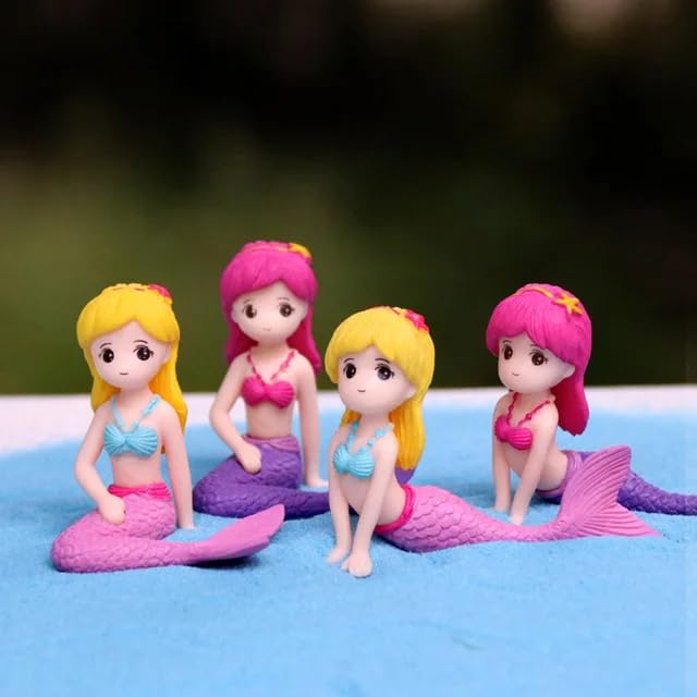 GIG BAZAAR-Aquarium Cute Miniature Mermaid Ornament Toy, Set of 4 Mermaid Statue Figurines for Fish Tanks, Decoration Ornament Accessories (B0DF2W778J) Amazon Price History, Amazon Price Tracker