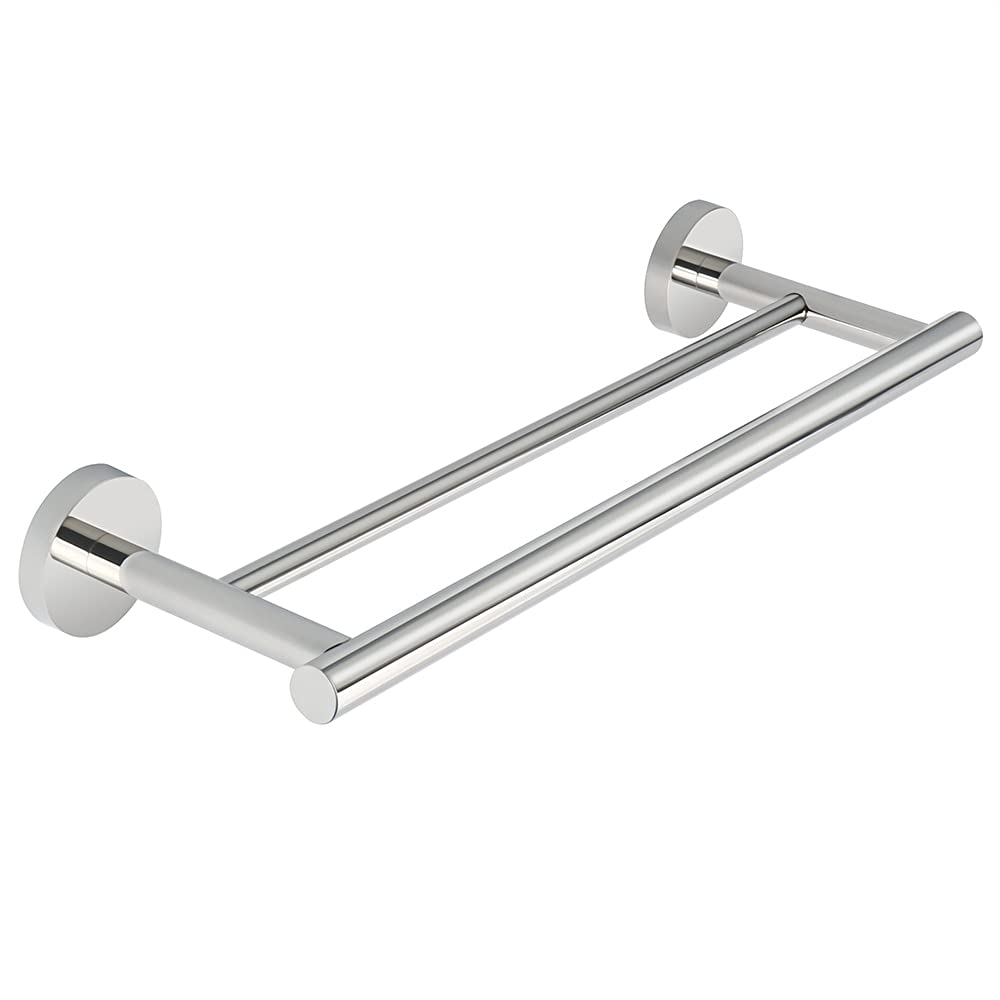 GLETSF Universal Towel Rack, Bathroom Towel Rack, Double Towel Rack, Susbathroom Towel Rack, Chrome Towel Bar, Wall Mounted Storage Rack/Double Bar/30 Cm-Double Bar-40Cm